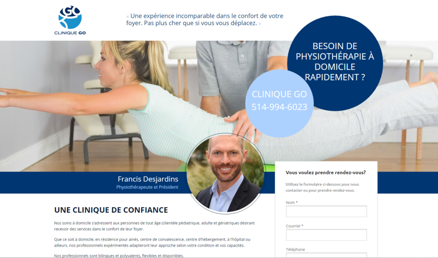 Conception Site Web Clinique GO