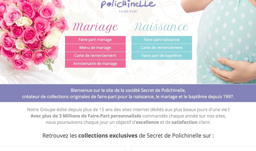 Conception de site de maternité et mariage