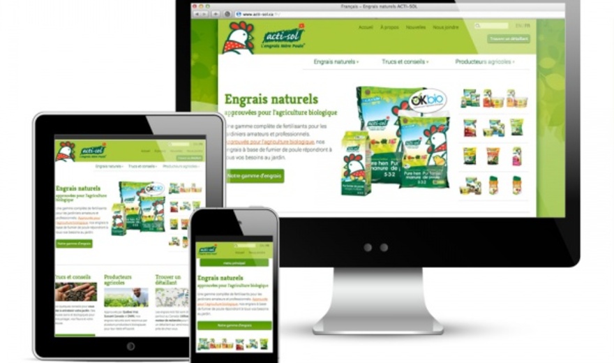 Site Web Acti-Sol Engrais naturel