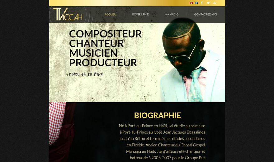 Site web chanteur montréal
