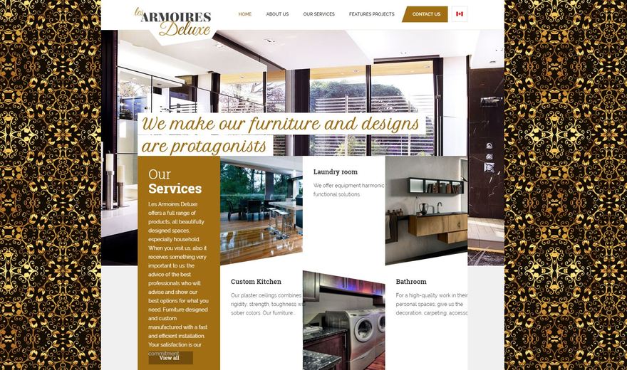 Site web entreprise fabrication armoires de cuisine