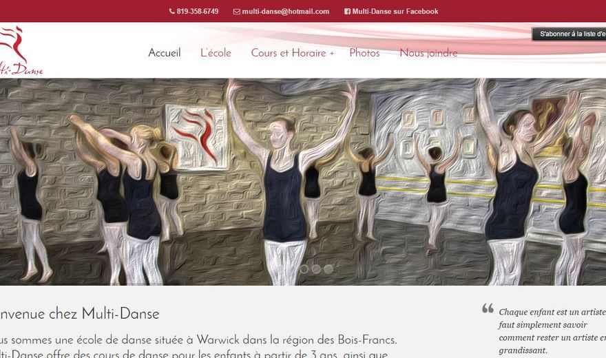 Site web de Multi-Danse