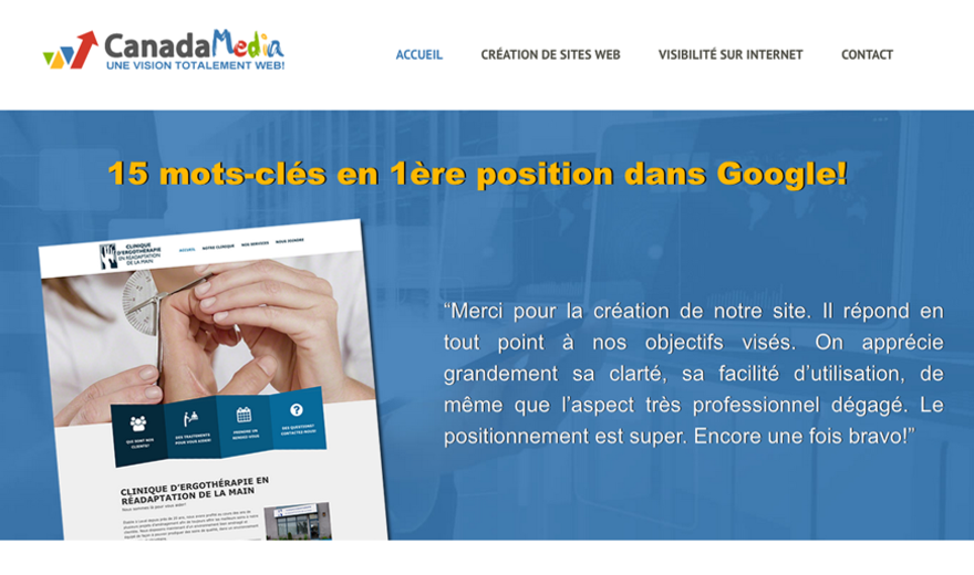 Canada MEDIA - Conception et positionnement Google