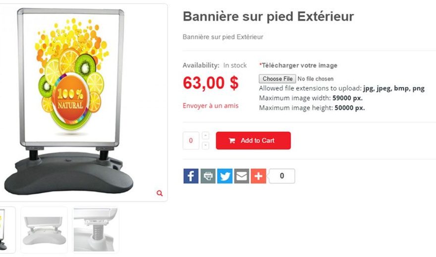 Boutique en ligne - LVP - Produits sur mesure