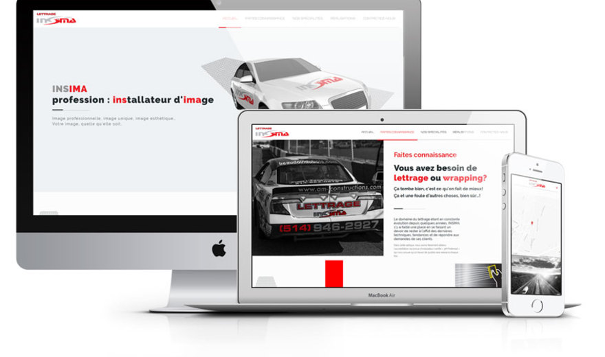 CONCEPTION DE SITE INTERNET POUR INSIMA MÉDIA