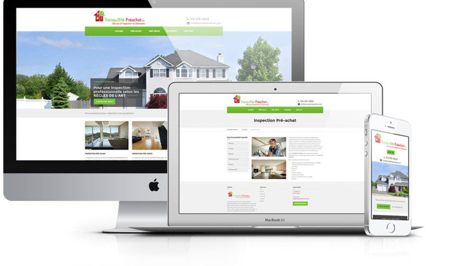 CRÉATION DE SITE INTERNET POUR TRANQUILLITÉ PRÉACHAT