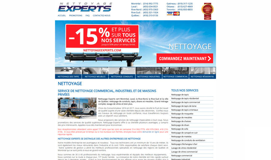 Nettoyage Experts - Site web WordPress Nettoyage Experts - Site web WordPress