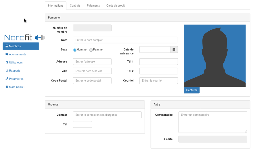 Application de gestion de gym