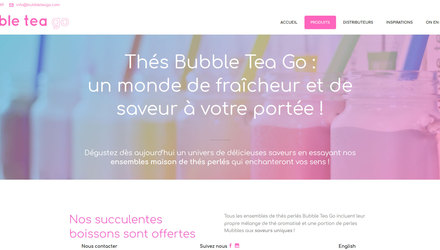 Conception web pour Bubble Tea Go. Conception web pour Bubble Tea Go.