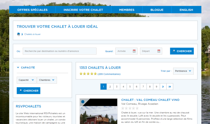 RSVPChalets.com Optimisation SEO