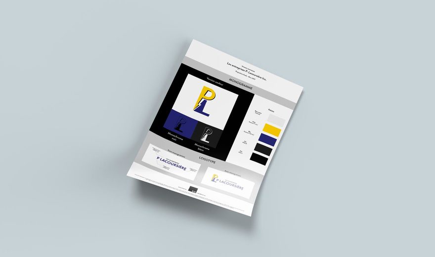 Les entreprises P. Lacoursière - Site web, image de marque