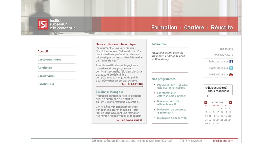 Institut Supérieur d'Informatique Institut Supérieur d'Informatique