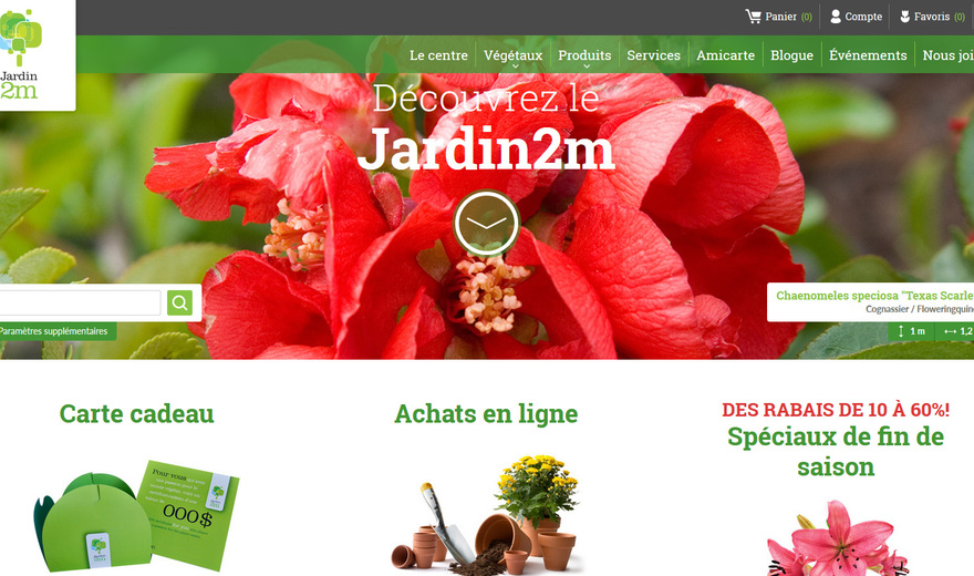 Jardin2M | Site transactionnel | Extranet
