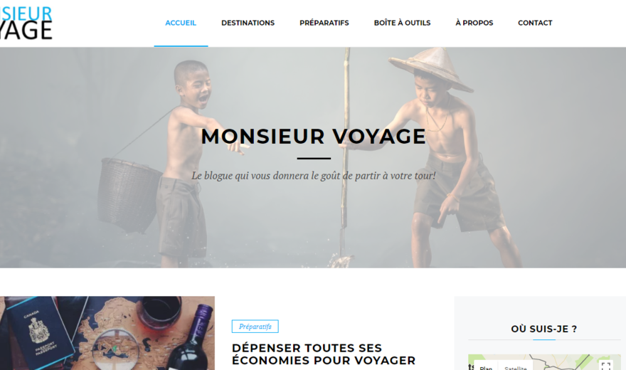 Site web de Monsieur Voyage