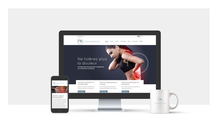 Conception site internet NOVA CHIRO