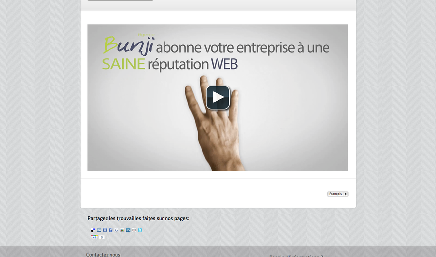 Site de l'agence avec vidéo de présentation