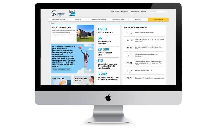 Site Internet commission scolaire de Québec