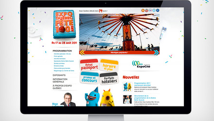 Site Web et version mobile du 100e d'Expo Québec Site Web et version mobile du 100e d'Expo Québec