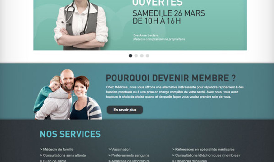 Site Web de la Clinique Médicina Site Web de la Clinique Médicina