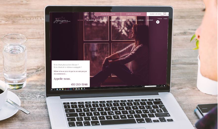 Conception et design Web pour l'organisme Horizon pour Elle