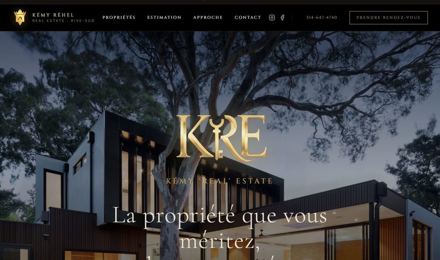 Kémy Réhel, courtier immobilier : site bilingue sur mesure Kémy Réhel, courtier immobilier : site bilingue sur mesure