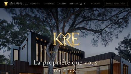 Kémy Réhel, courtier immobilier : site bilingue sur mesure