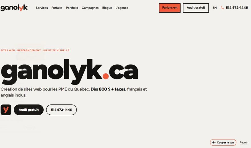 Site web Ganolyk — Conception bilingue et identité visuelle Site web Ganolyk — Conception bilingue et identité visuelle
