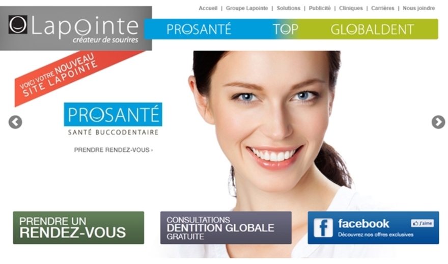 Site Internet des Centres Dentaires Lapointe Site Internet des Centres Dentaires Lapointe