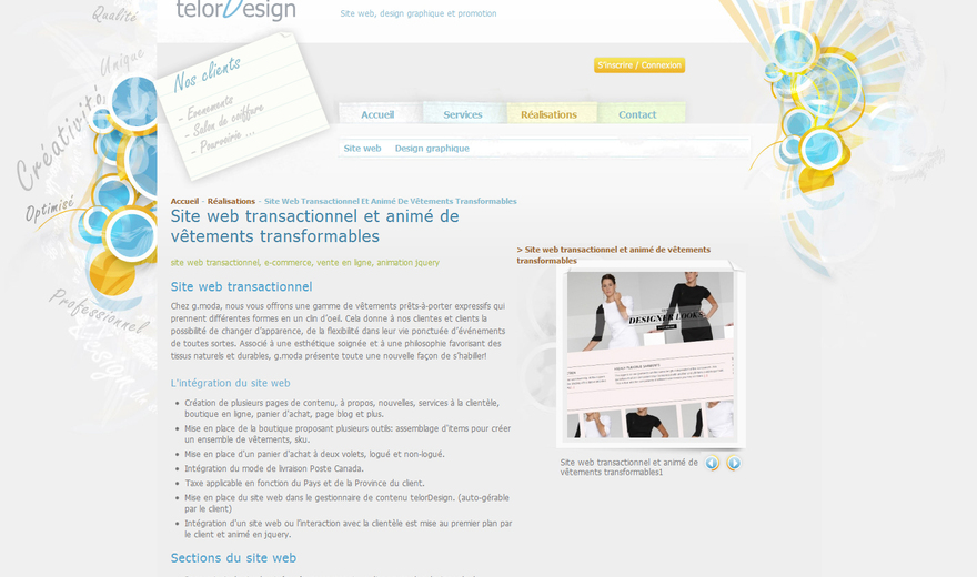 Conception de site web telorDesign