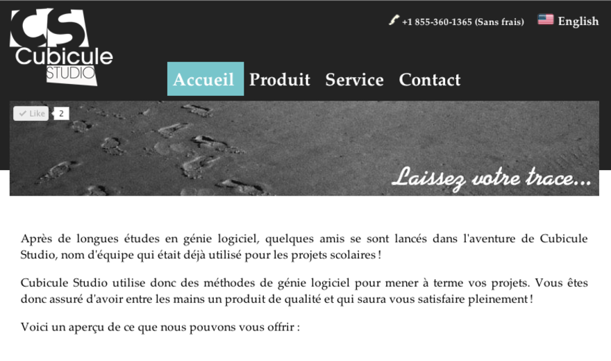 notre site web