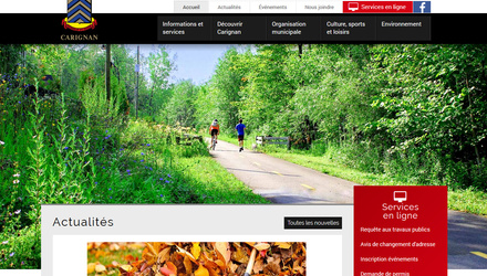 Site web de la Ville de Carignan Site web de la Ville de Carignan