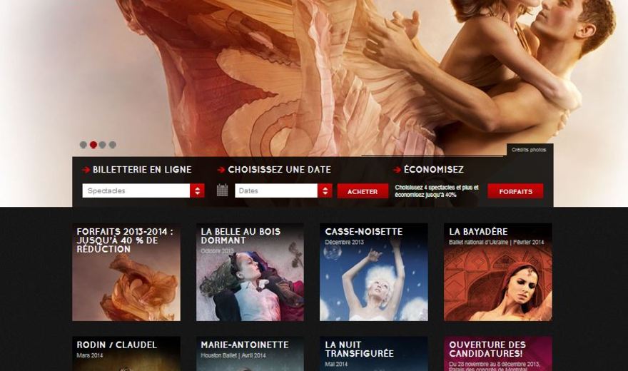 Création site web - Les Grands Ballets Canadiens