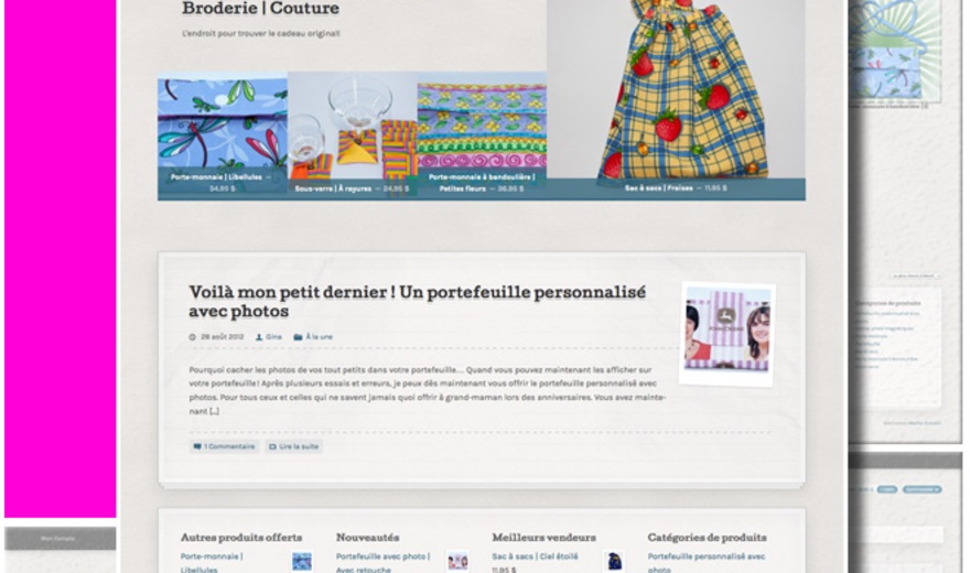 Site Web pour la boutique en ligne Artigina