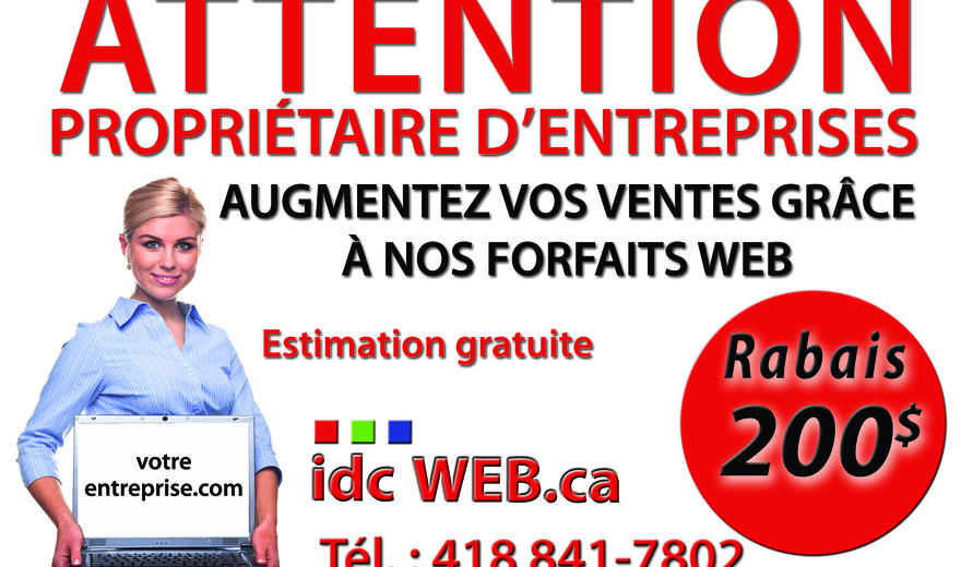 Promotion création de votre site Web Promotion création de votre site Web