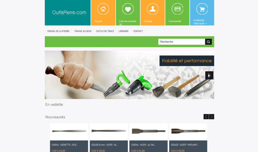 Boutique en ligne de vente d'outils pour la taille de pierre Boutique en ligne de vente d'outils pour la taille de pierre